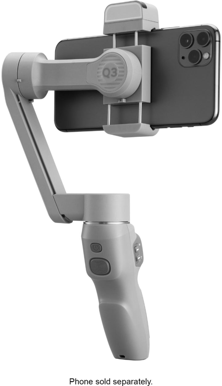 Zhiyun - Smooth Q-3 Compact Folding 3-Axis Gimbal Stabilizer for phones w/ Built-in LED Video Light with detachable tri-pod stand - Gray_17