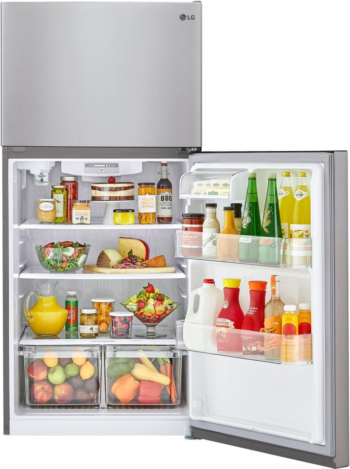 LG - 23.8 Cu Ft Top Mount Refrigerator with Internal Water Dispenser - Stainless steel_12