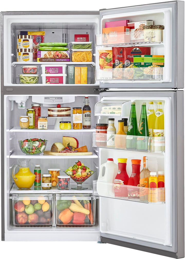 LG - 23.8 Cu Ft Top Mount Refrigerator with Internal Water Dispenser - Stainless steel_11