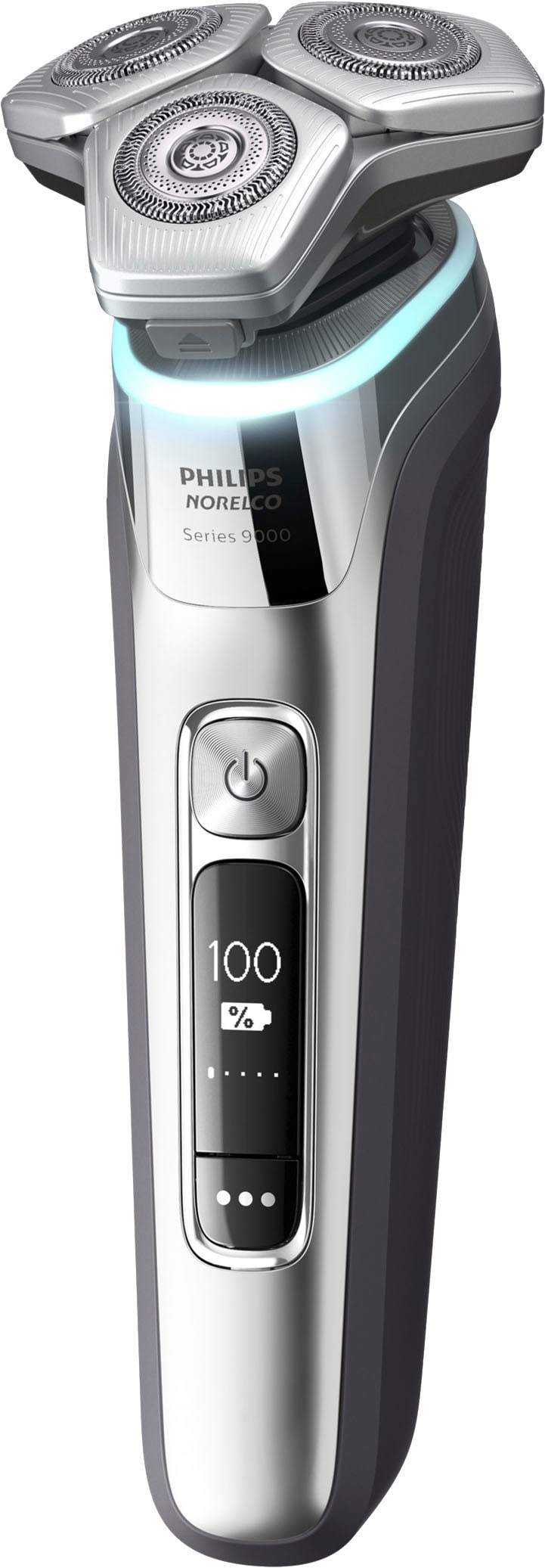 Philips Norelco - 9500 Rechargeable Wet/Dry Electric Shaver with Quick Clean, Travel Case, and Pop up Trimmer - Silver_1