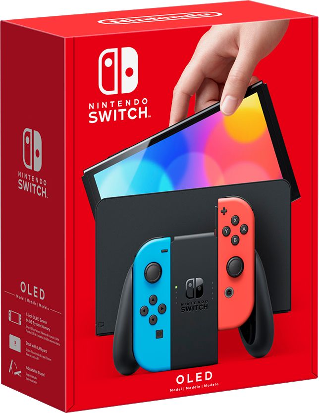 Nintendo Switch – OLED Model w/ Neon Red & Neon Blue Joy-Con - Neon Red/Neon Blue_0