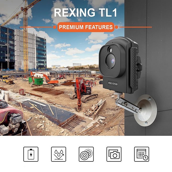 Rexing - TL1 Time-Lapse Camera 1080P Full HD Video with 2.4" LCD and 110° Wide-Angle Lens - Black_9