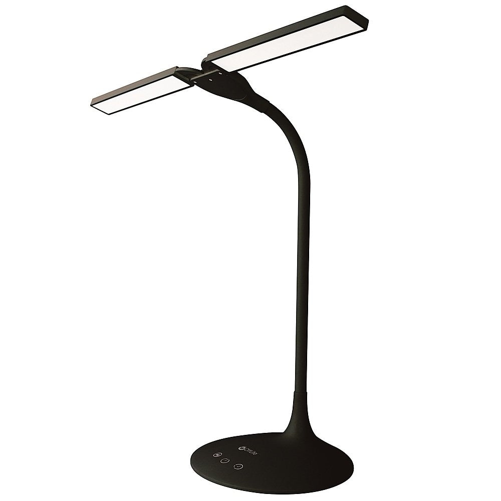 OttLite - Pivot LED Desk Lamp with Dual Shades - Black_0
