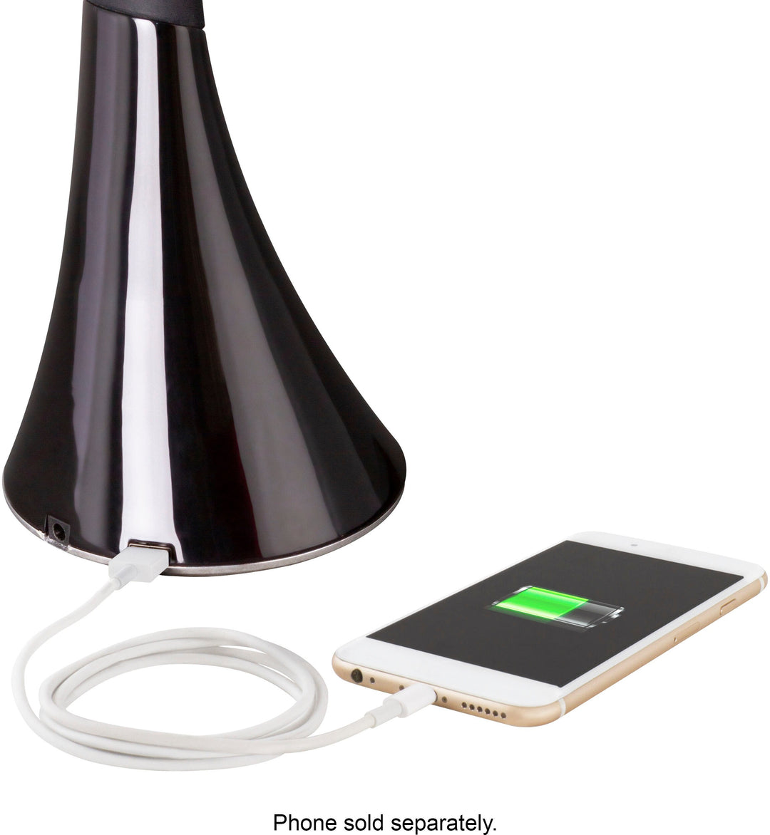 OttLite - Swerve LED Desk Lamp with USB Charging - Black_2