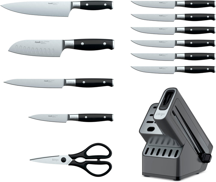 Ninja - Foodi NeverDull Premium 12-Piece Knife Block Set with Built-in Sharpener System - Black & Silver_6
