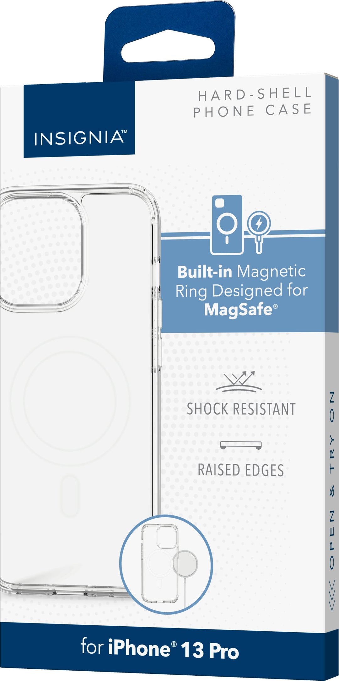 Insignia™ - Hard Shell Case with MagSafe for iPhone 13 Pro - Clear_7