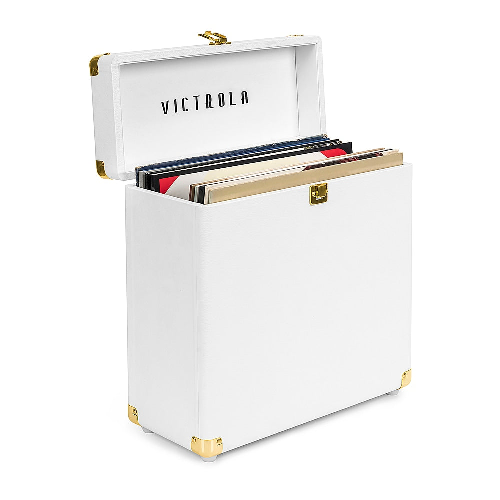 Victrola - Storage case for Vinyl Turntable Records - White_0