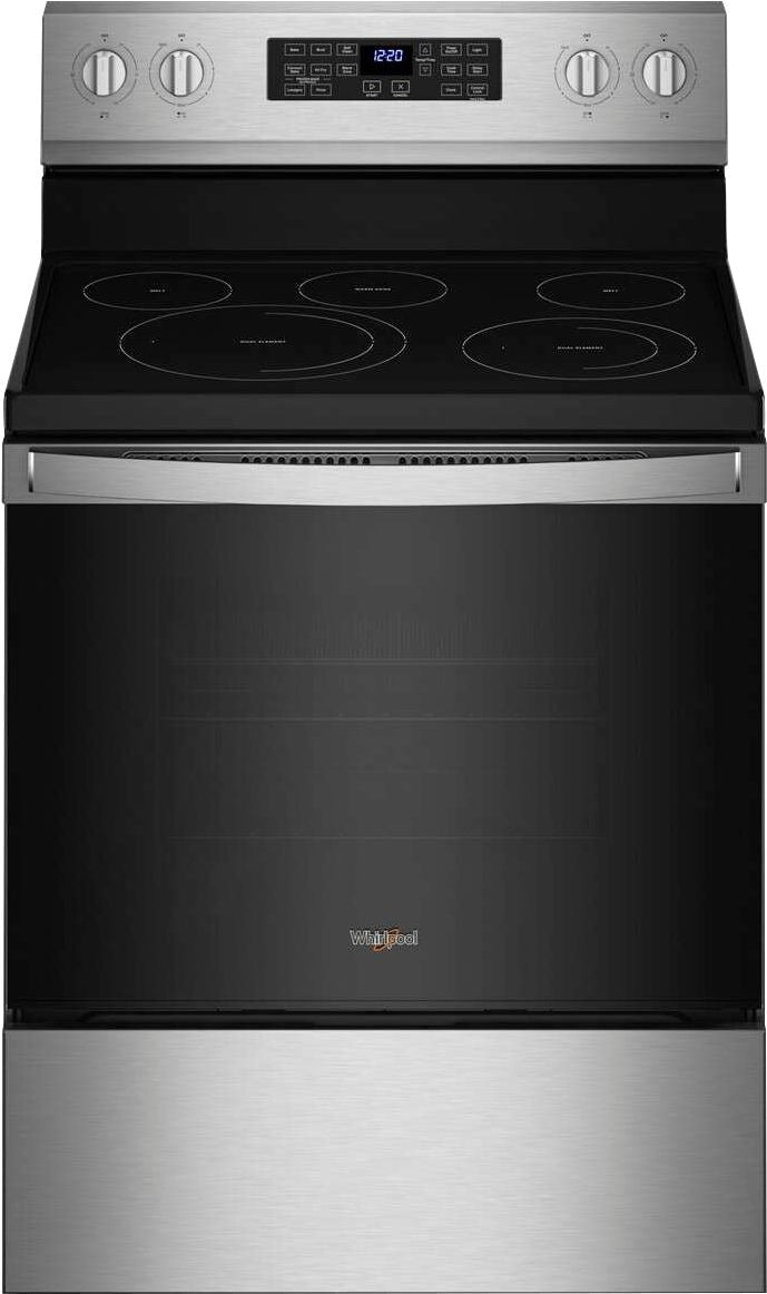 Whirlpool - 5.3 Cu. Ft. Freestanding Electric Convection Range with Air Fry - Stainless steel_0