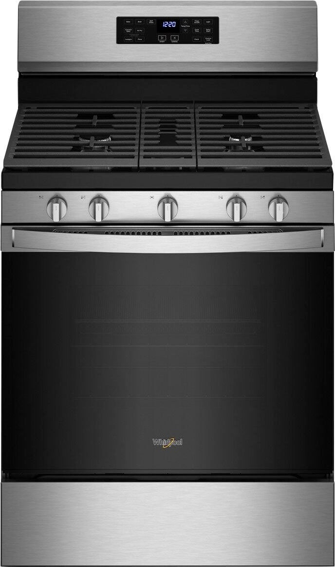 Whirlpool - 5.0 Cu. Ft. Gas Burner Range with Air Fry for Frozen Foods - Stainless steel_0