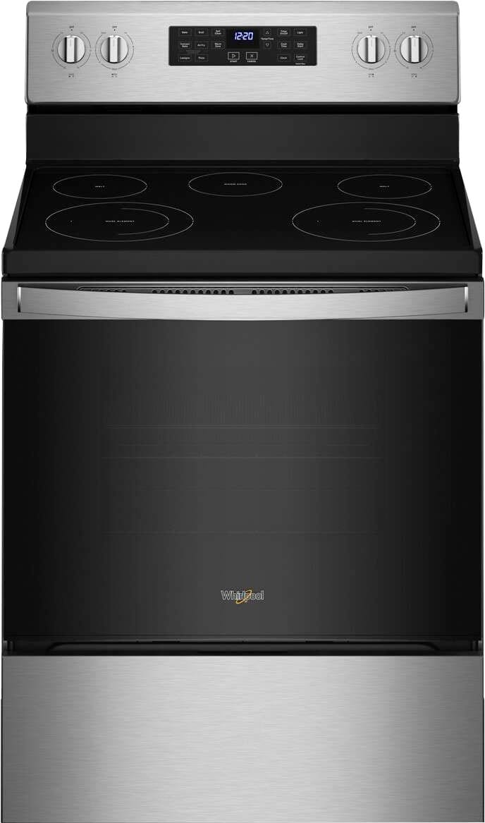Whirlpool - 5.3 Cu. Ft. Freestanding Electric Convection Range with Air Fry - Stainless steel_0