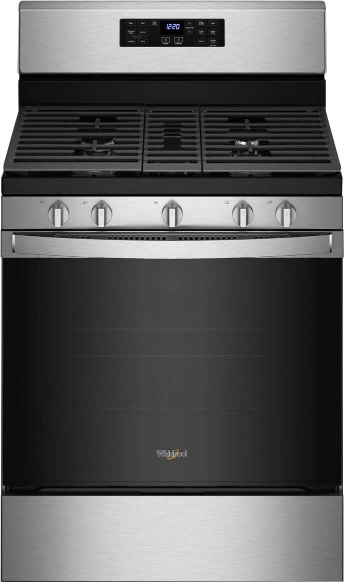 Whirlpool - 5.0 Cu. Ft. Gas Range with Air Fry for Frozen Foods - Stainless steel_0