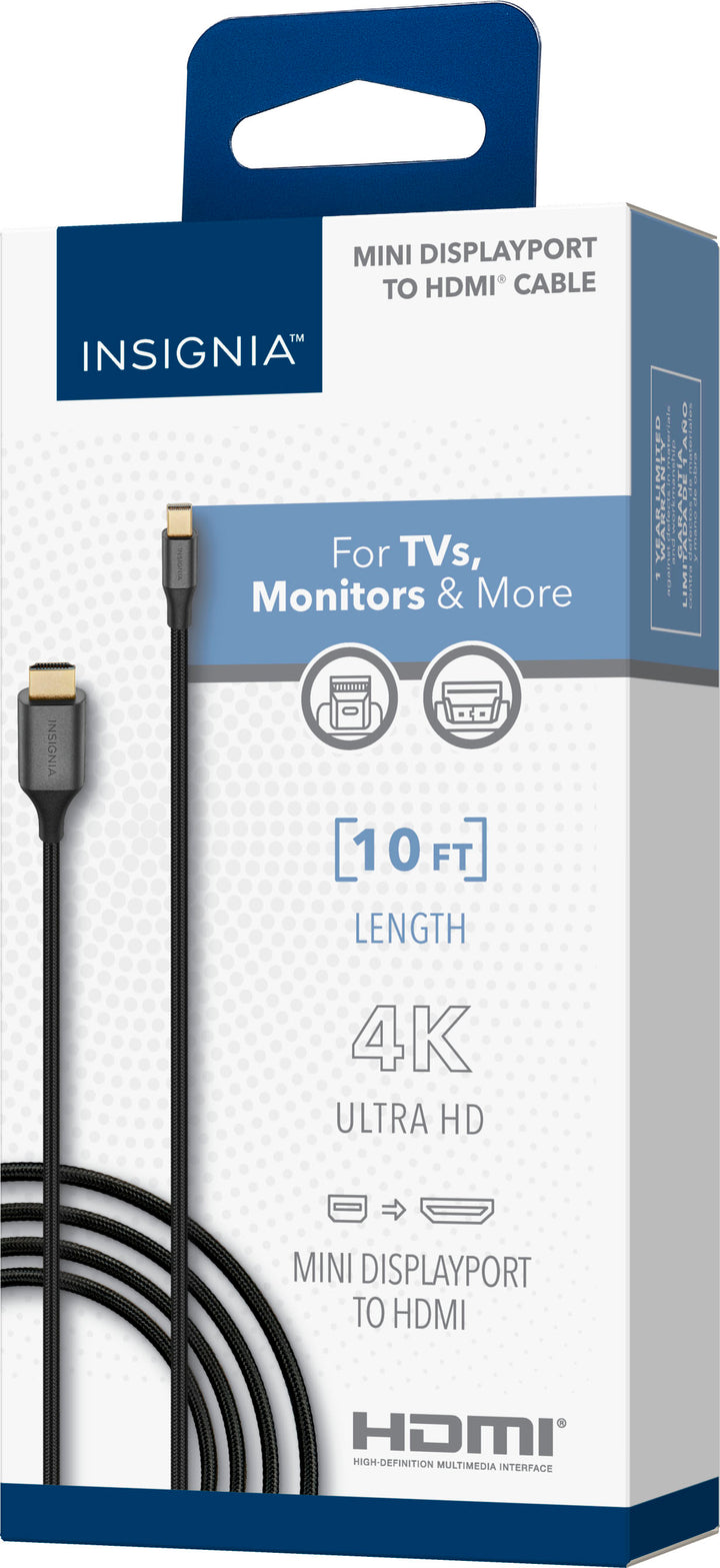 Insignia™ - 10' Mini DisplayPort to HDMI Cable - Black_3