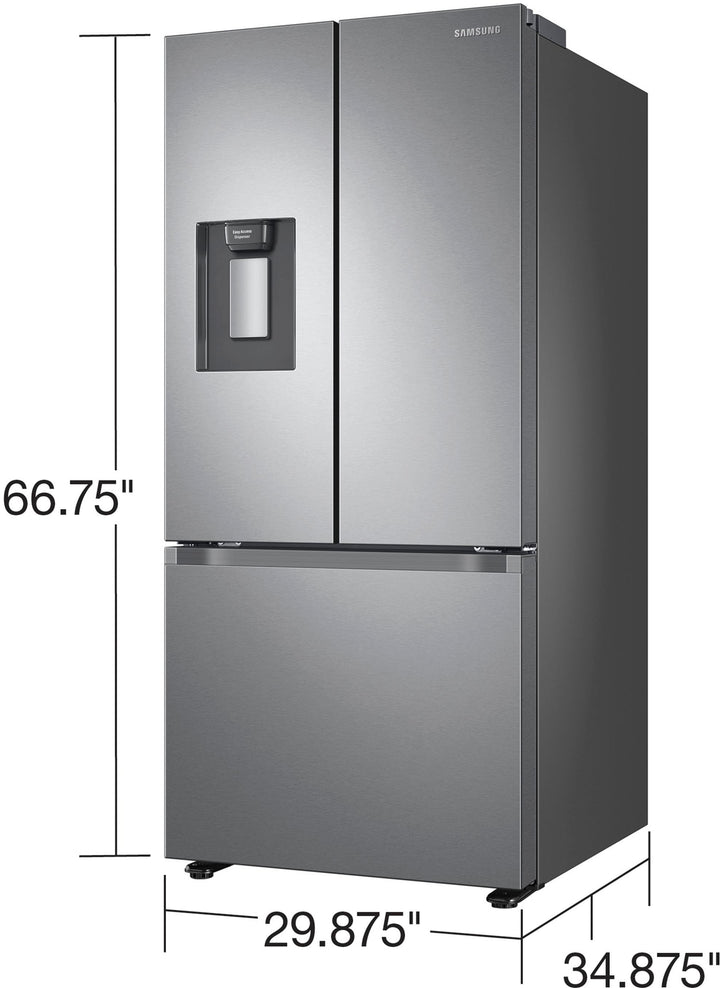 Samsung - 22 cu. ft. Smart 3-Door French Door Refrigerator with External Water Dispenser - Stainless steel_4