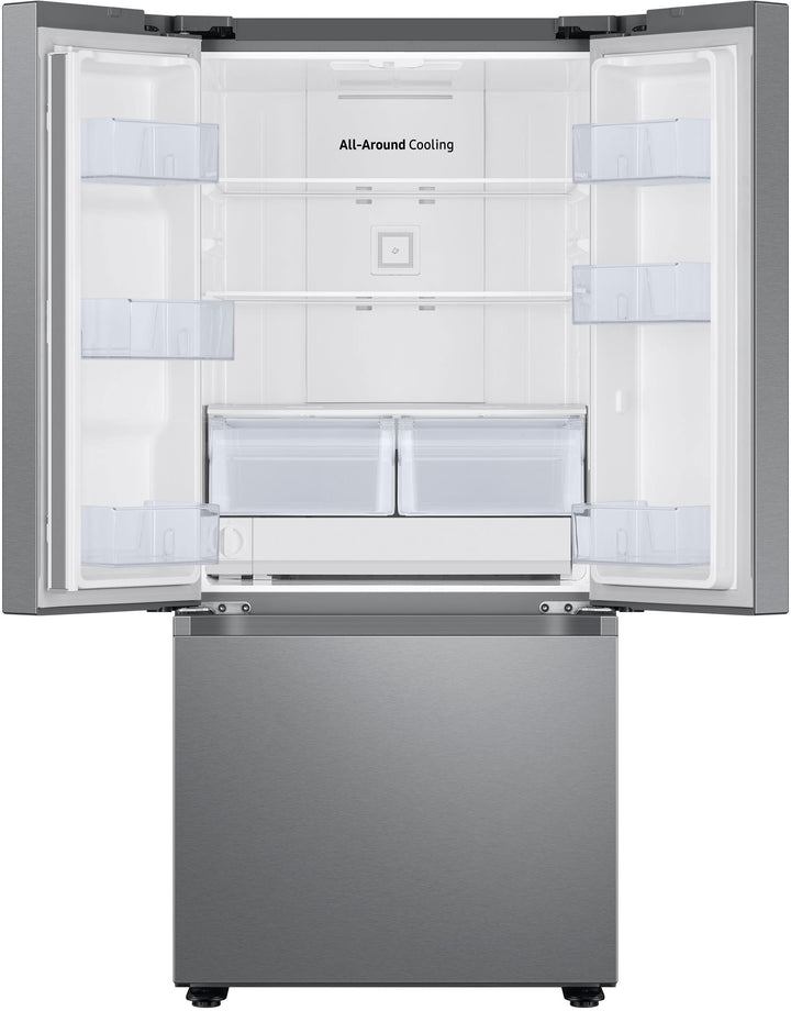 Samsung - 22 cu. ft. Smart 3-Door French Door Refrigerator with External Water Dispenser - Stainless steel_2