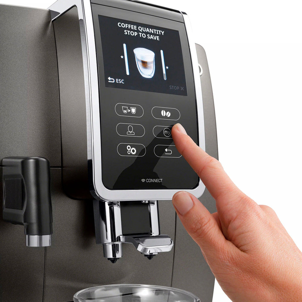 De'Longhi - Dinamica Plus Fully Automatic Espresso Machine with Built-in Grinder - Titanium_1