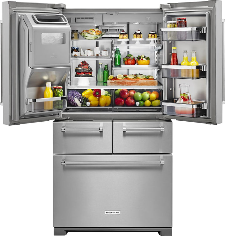 KitchenAid - 25.8 Cu. Ft. 5-Door French Door Refrigerator - Stainless steel_10
