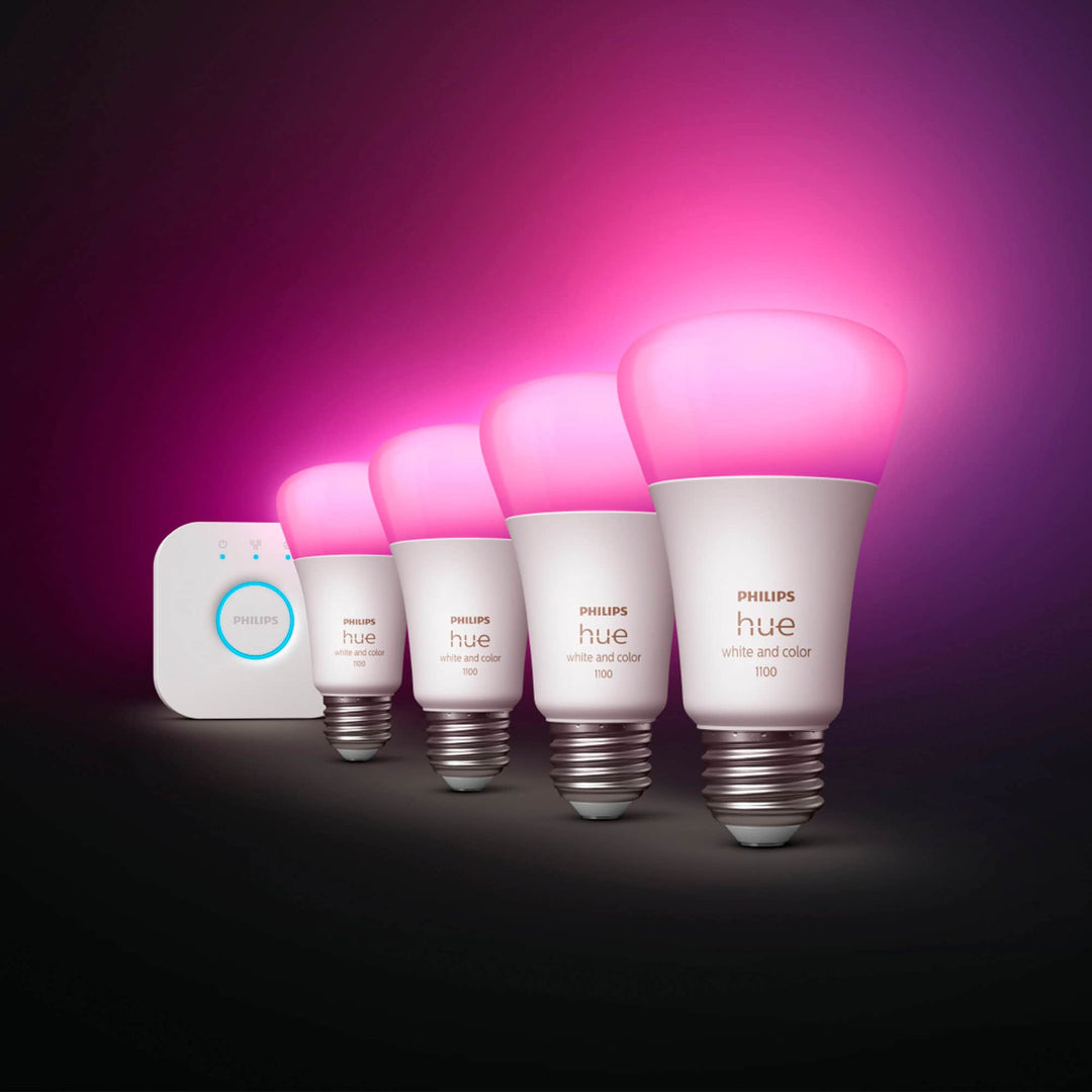 Philips - Hue White and Color Ambiance A19 Bluetooth 75W Smart LED Starter Kit_5