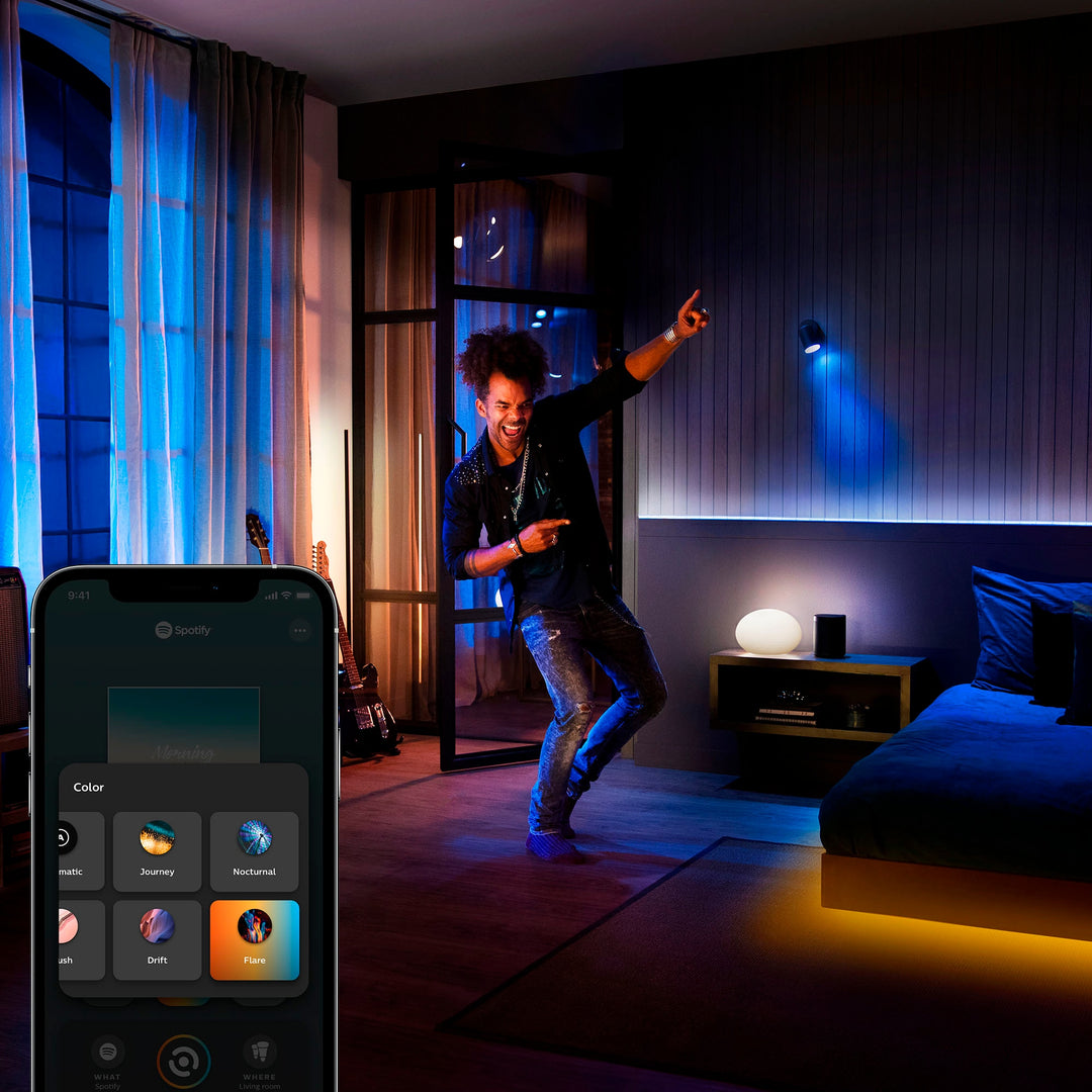 Philips - Hue White and Color Ambiance A19 Bluetooth 75W Smart LED Starter Kit_1