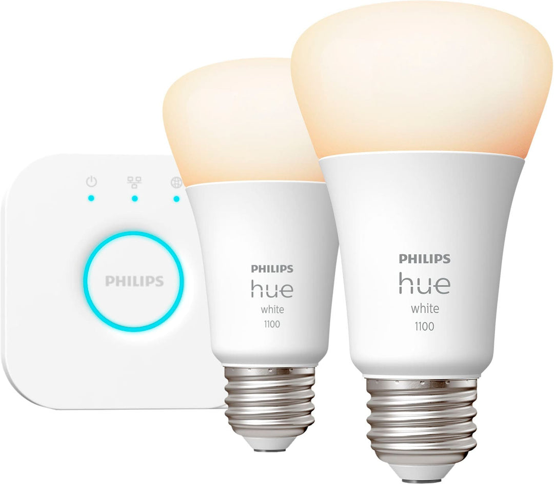 Philips - Hue White A19 Bluetooth 75W Smart LED Starter Kit_4