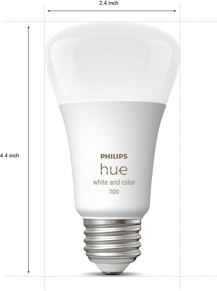Philips - Hue White and Color Ambiance A19 Bluetooth 75W Smart LED Bulbs (2-pack)_5