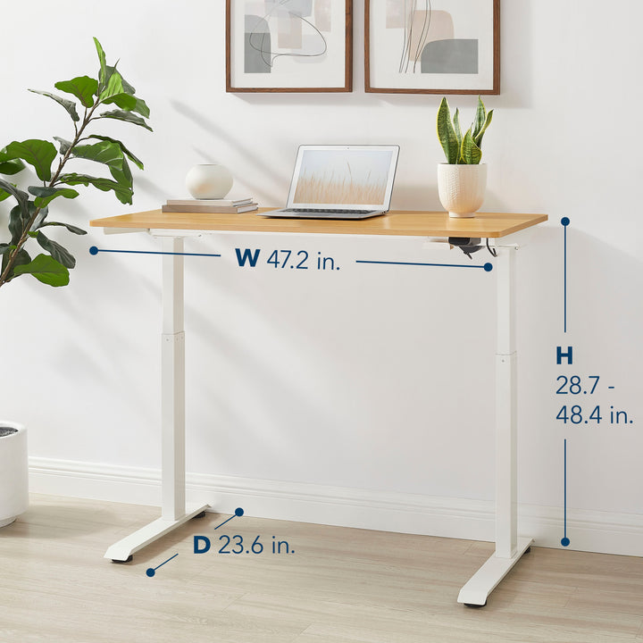 Insignia™ - Adjustable Standing Desk with Electronic Control - 47.2" - Oak_2