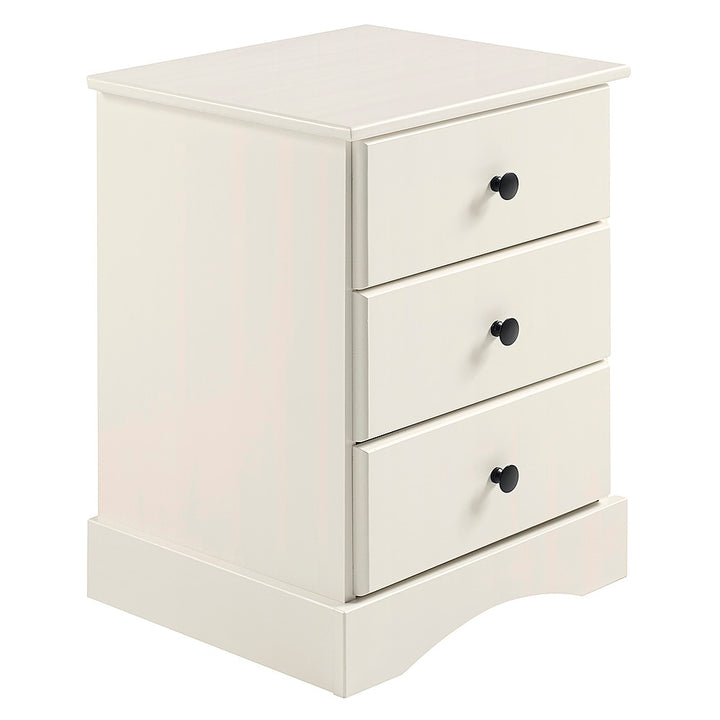 Walker Edison - 23” Traditional 3 Drawer Solid Wood Nightstand - White_2