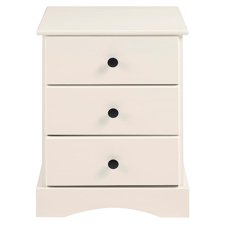Walker Edison - 23” Traditional 3 Drawer Solid Wood Nightstand - White_0