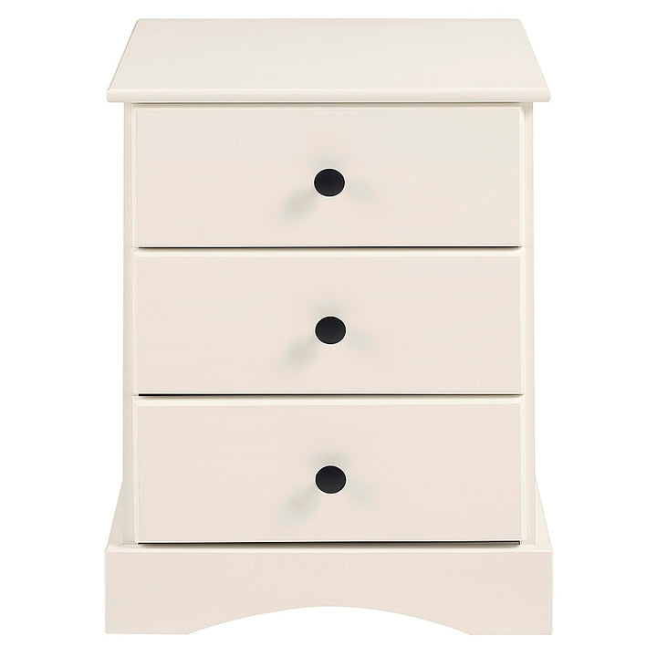 Walker Edison - 23” Traditional 3 Drawer Solid Wood Nightstand - White_0