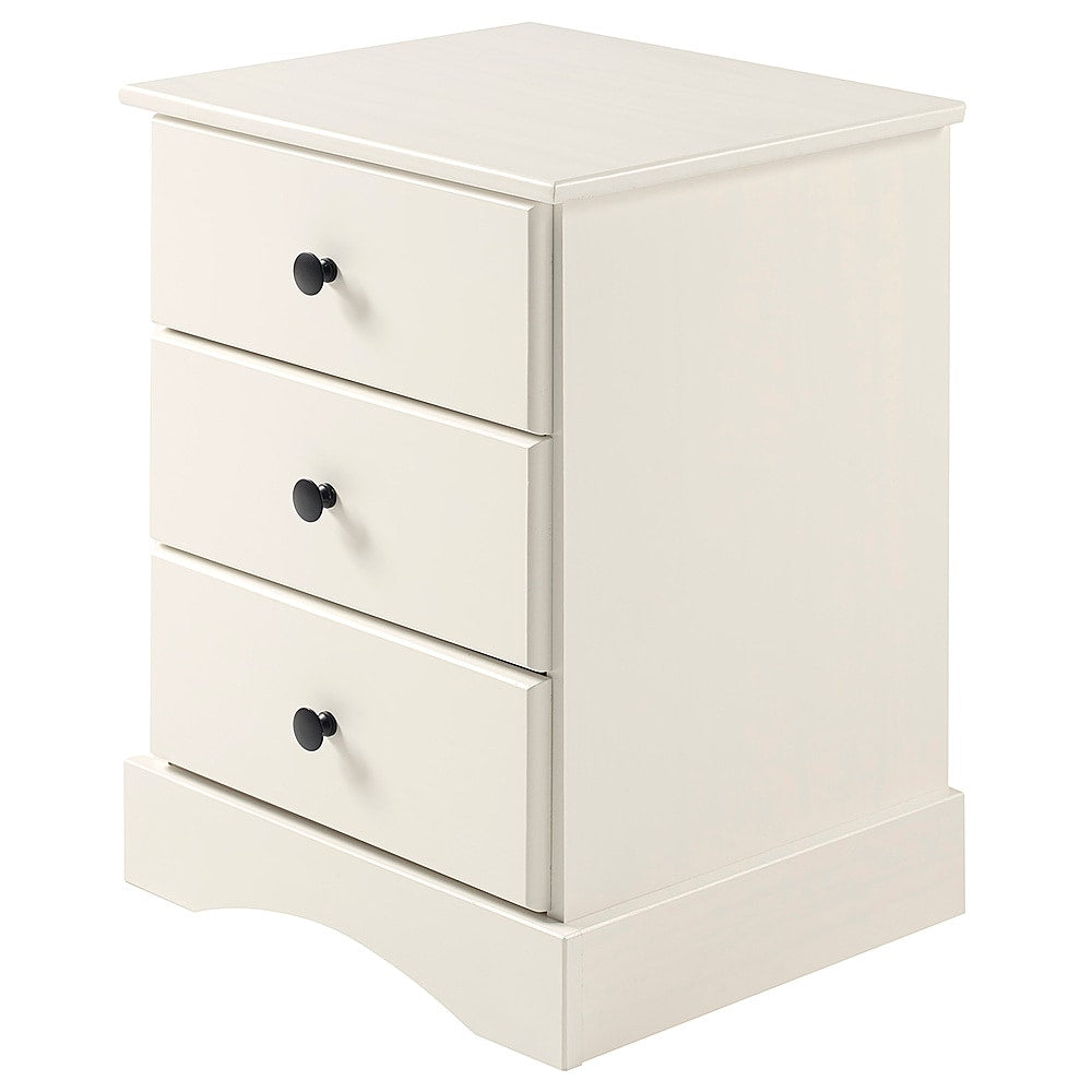 Walker Edison - 23” Traditional 3 Drawer Solid Wood Nightstand - White_4
