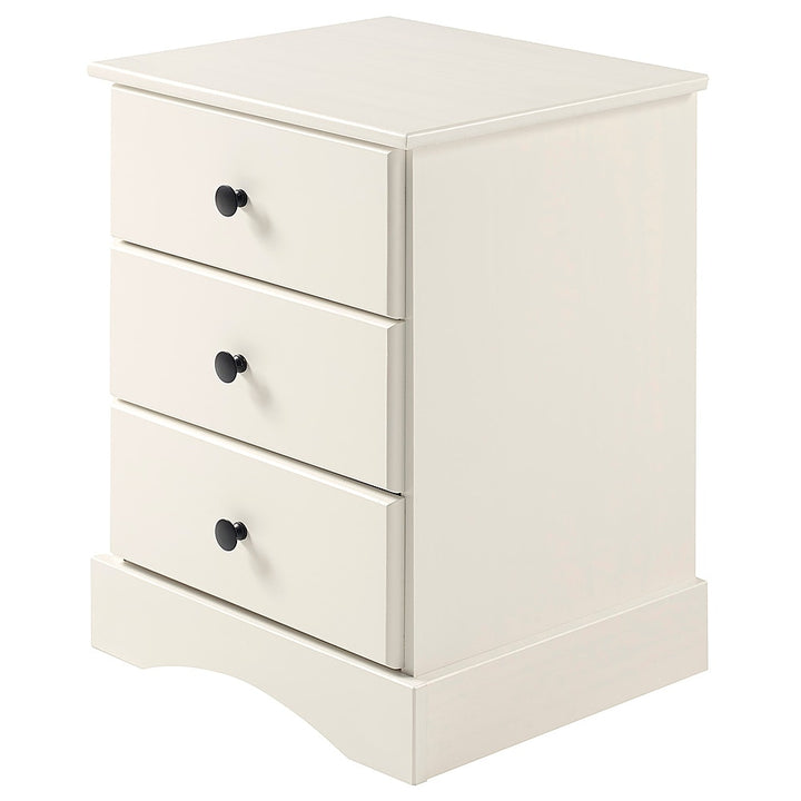 Walker Edison - 23” Traditional 3 Drawer Solid Wood Nightstand - White_5