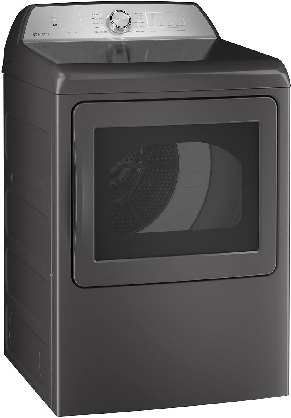 GE Profile - 7.4 Cu. Ft. Smart Electric Dryer with Sanitize Cycle and Sensor Dry - Diamond gray_1