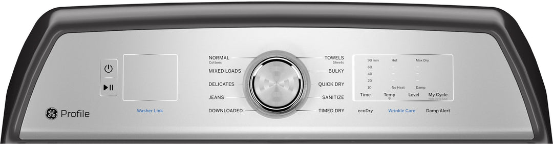 GE Profile - 7.4 Cu. Ft. Smart Electric Dryer with Sanitize Cycle and Sensor Dry - Diamond gray_3