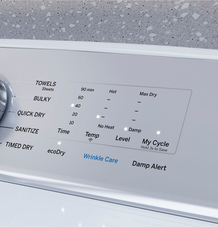 GE Profile - 7.4 Cu. Ft. Smart Electric Dryer with Sanitize Cycle and Sensor Dry - Diamond gray_8