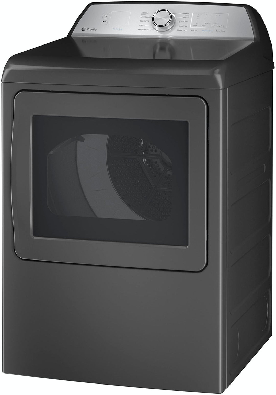GE Profile - 7.4 Cu. Ft. Smart Electric Dryer with Sanitize Cycle and Sensor Dry - Diamond gray_5
