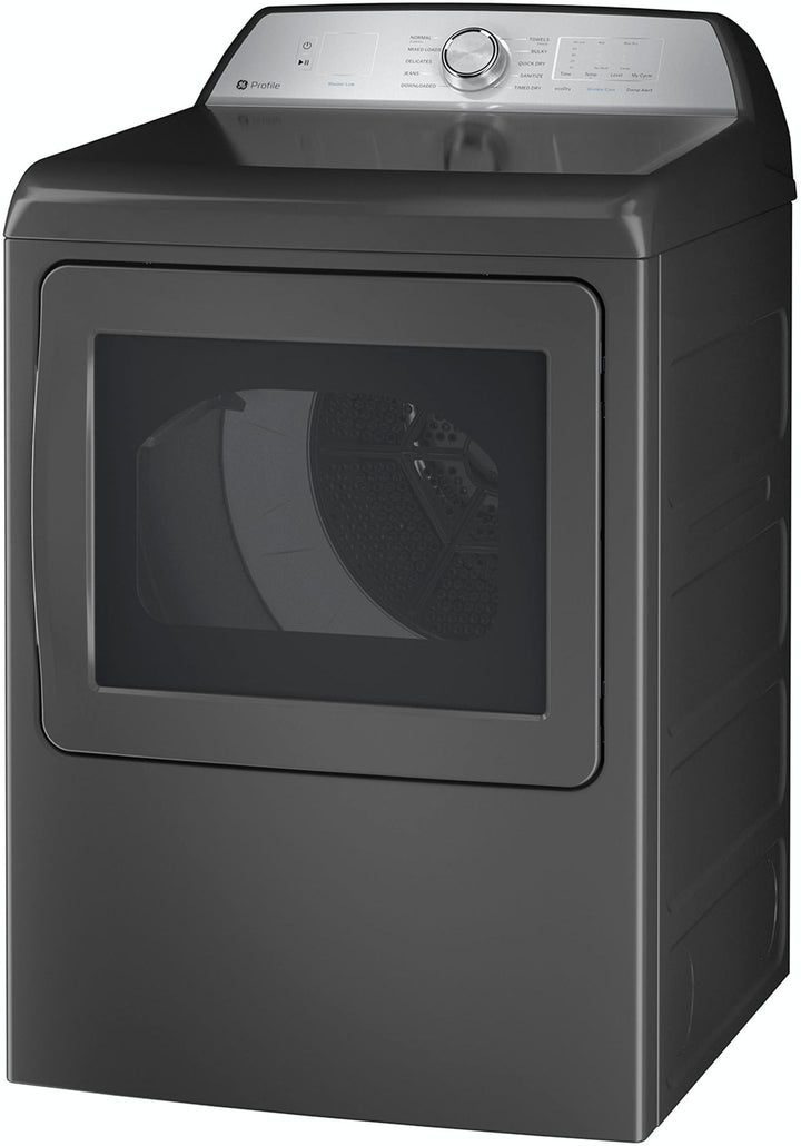 GE Profile - 7.4 Cu. Ft. Smart Electric Dryer with Sanitize Cycle and Sensor Dry - Diamond gray_5