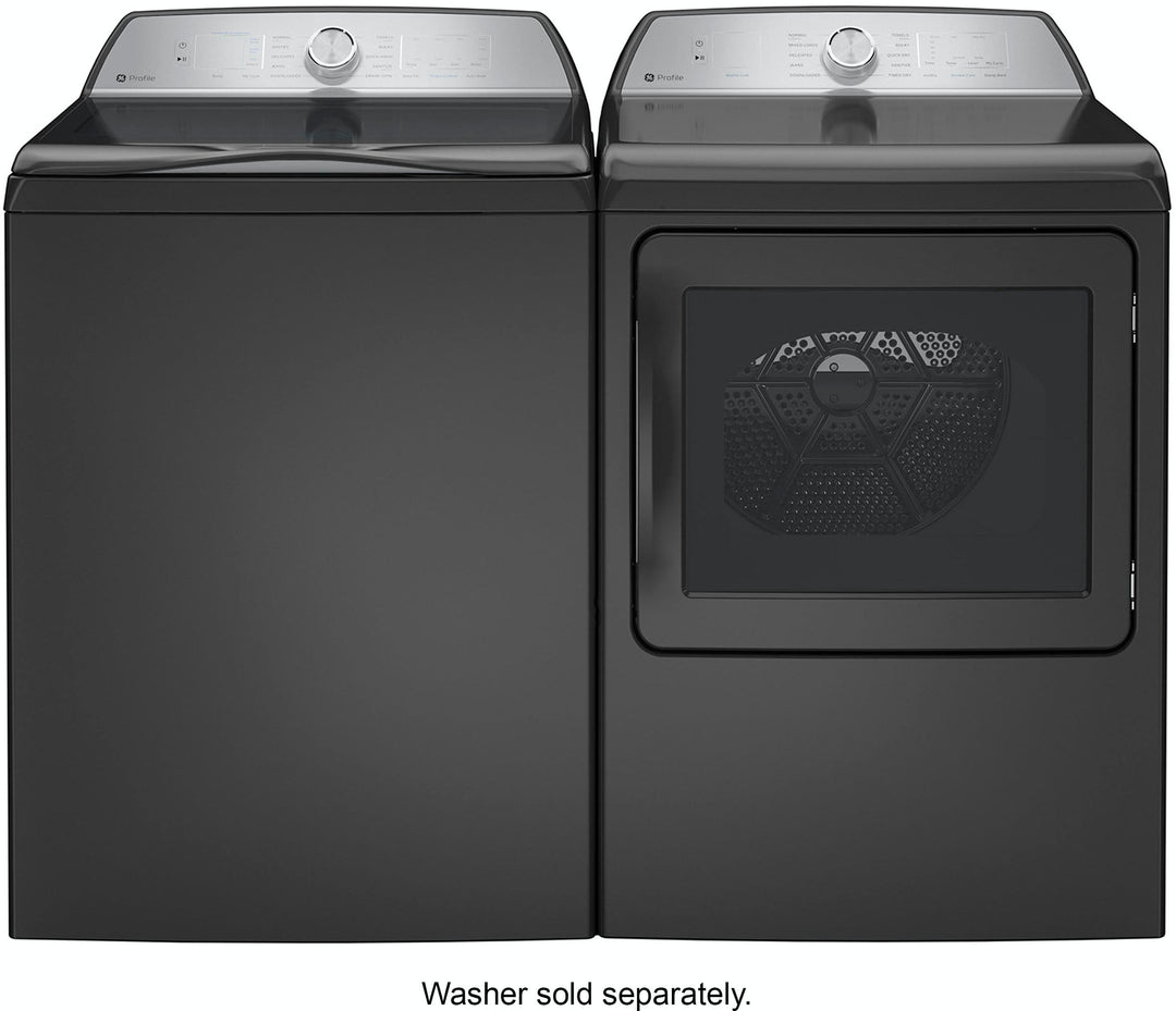 GE Profile - 7.4 Cu. Ft. Smart Gas Dryer with Sanitize Cycle and Sensor Dry - Diamond gray_2