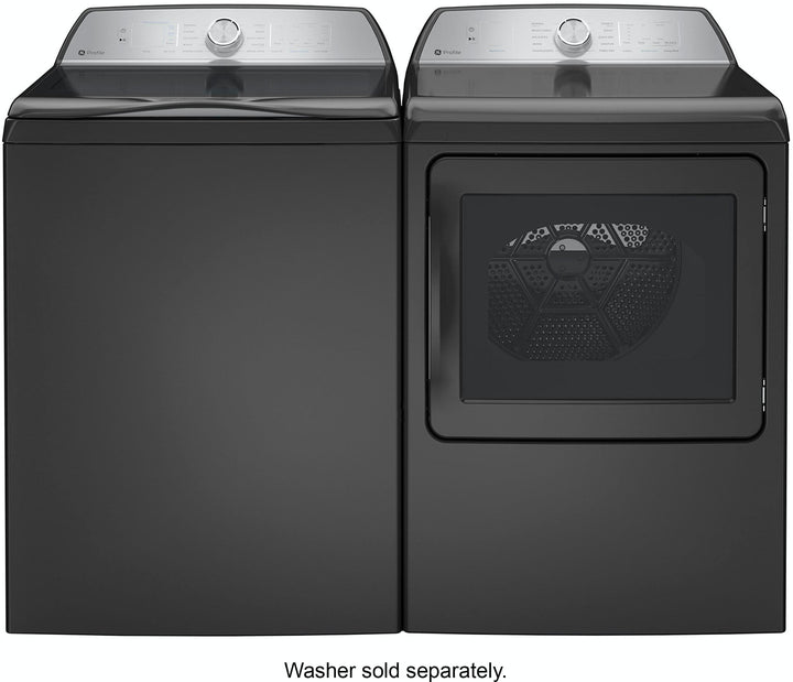 GE Profile - 7.4 Cu. Ft. Smart Gas Dryer with Sanitize Cycle and Sensor Dry - Diamond gray_2
