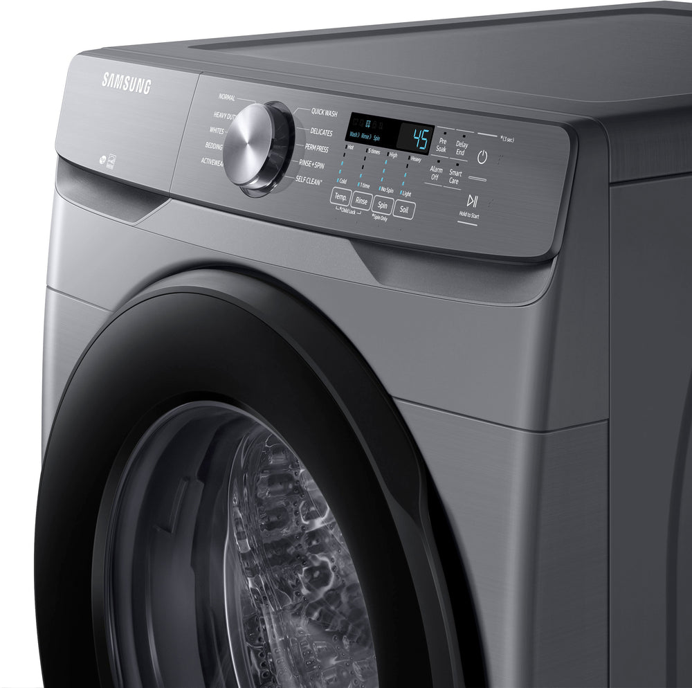 Samsung - 4.5 cu. ft. Front Load Washer with Vibration Reduction Technology+ - Platinum_1