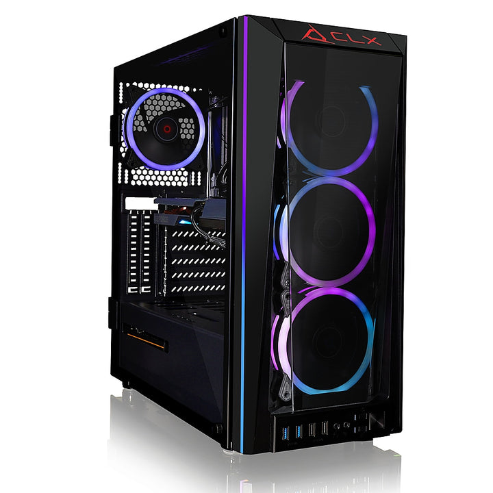 CLX - SET Gaming Desktop - AMD Ryzen 7 5800X - 32GB Memory - NVIDIA GeForce RTX 3060 - 500GB NVMe M.2 SSD + 4TB HDD - Black_0