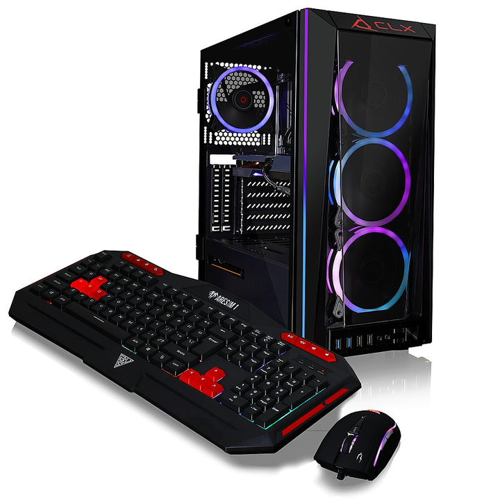 CLX - SET Gaming Desktop - AMD Ryzen 7 5800X - 32GB Memory - NVIDIA GeForce RTX 3060 - 500GB NVMe M.2 SSD + 4TB HDD - Black_1