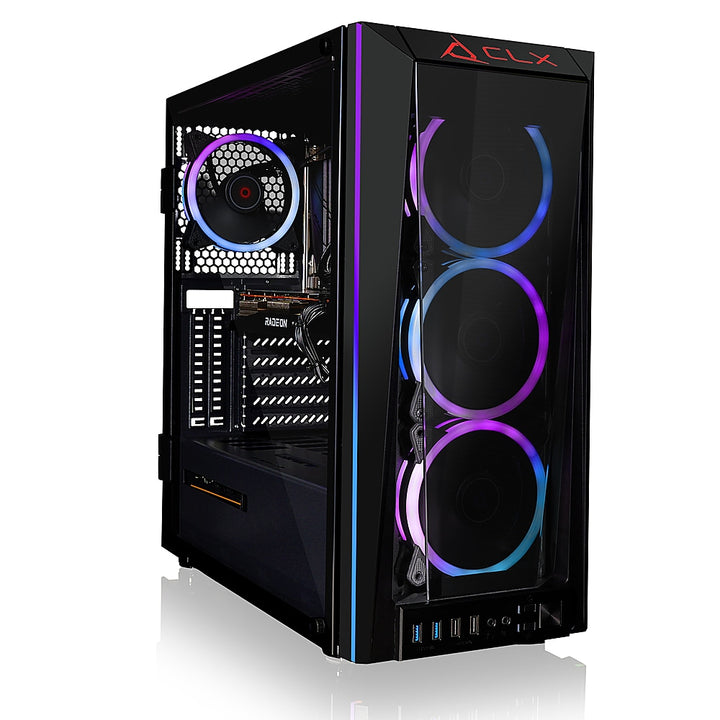 CLX - SET Gaming Desktop - AMD Ryzen 9 5900X - 32GB Memory - Radeon RX 6700 XT - 500GB NVMe M.2 SSD + 4TB HDD - Black_0