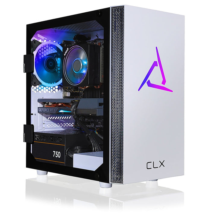 CLX - SET Gaming Desktop - AMD Ryzen 9 5900X - 16GB Memory - NVIDIA GeForce RTX 3060 - 500GB NVMe M.2 SSD + 3TB HDD - White_0