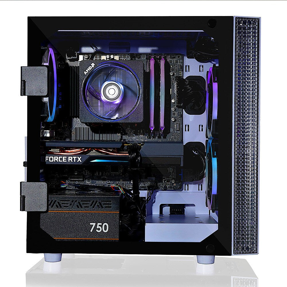CLX - SET Gaming Desktop - AMD Ryzen 9 5900X - 16GB Memory - NVIDIA GeForce RTX 3060 - 500GB NVMe M.2 SSD + 3TB HDD - White_4