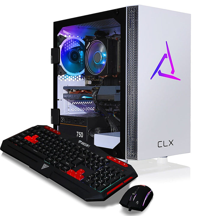 CLX - SET Gaming Desktop - AMD Ryzen 9 5900X - 16GB Memory - NVIDIA GeForce RTX 3060 - 500GB NVMe M.2 SSD + 3TB HDD - White_1