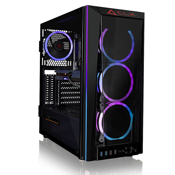 CLX - SET Gaming Desktop - AMD Ryzen 9 5900X - 32GB Memory - NVIDIA GeForce RTX 3060 - 500GB NVMe M.2 SSD + 4TB HDD - Black_0