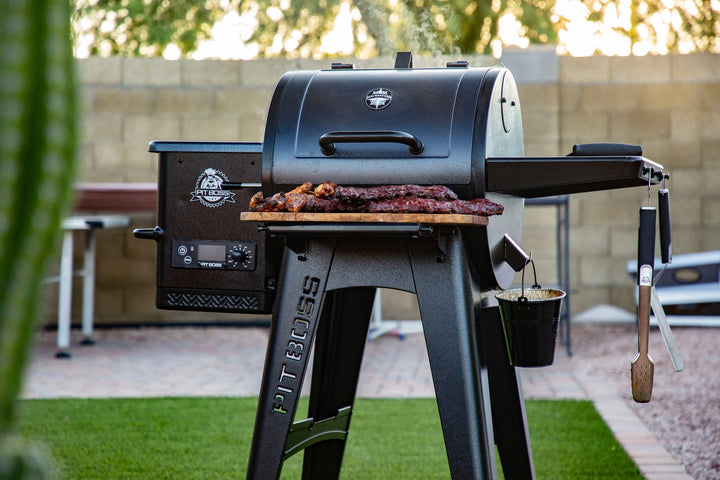 Pit Boss - Navigator 550 Wood Pellet Grill with Grill Cover - Dark Grey_12
