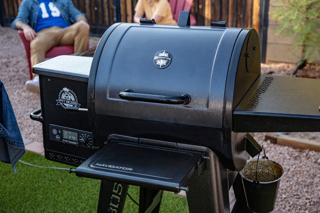 Pit Boss - Navigator 550 Wood Pellet Grill with Grill Cover - Dark Grey_11