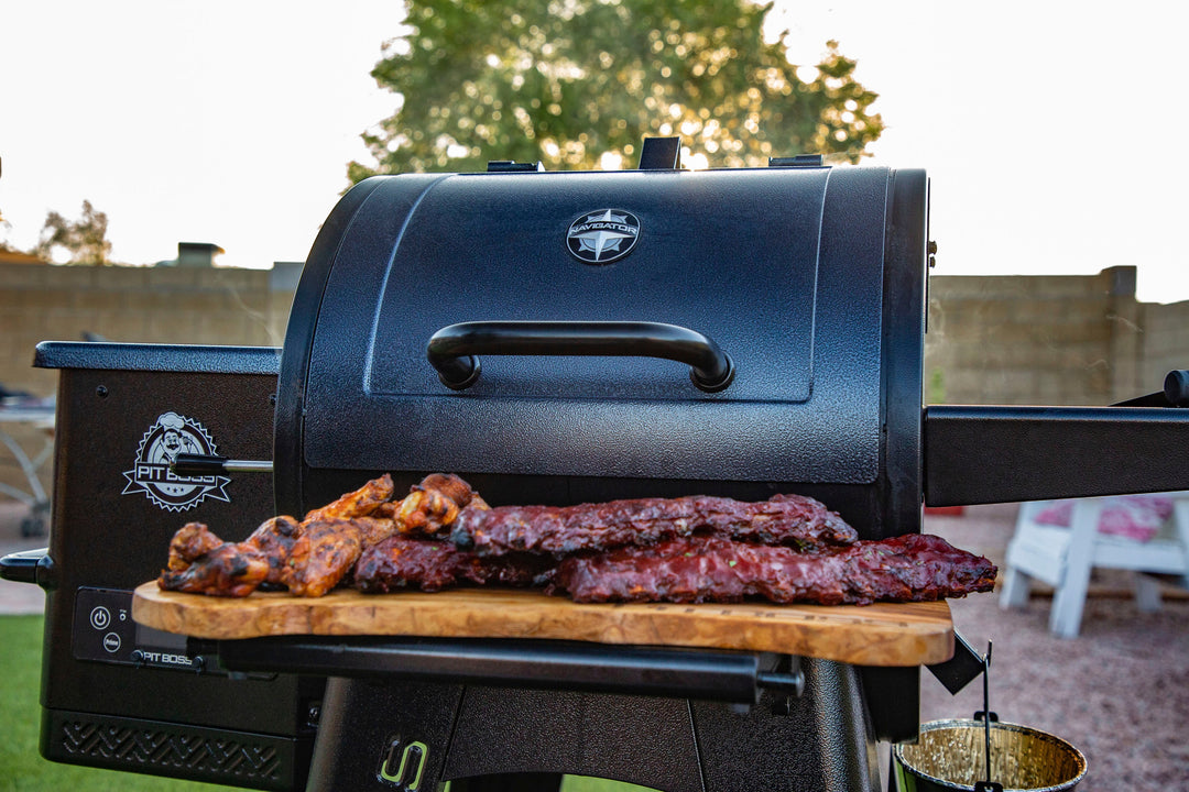 Pit Boss - Navigator 550 Wood Pellet Grill with Grill Cover - Dark Grey_4