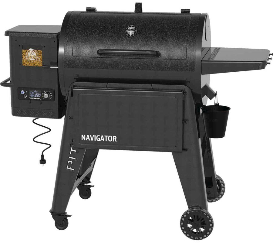 Pit Boss - Navigator 850 Wood Pellet Grill with Grill Cover - Dark Grey_0