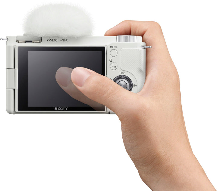 Sony - Alpha ZV-E10 Mirrorless Vlog Camera - Body Only - White_7